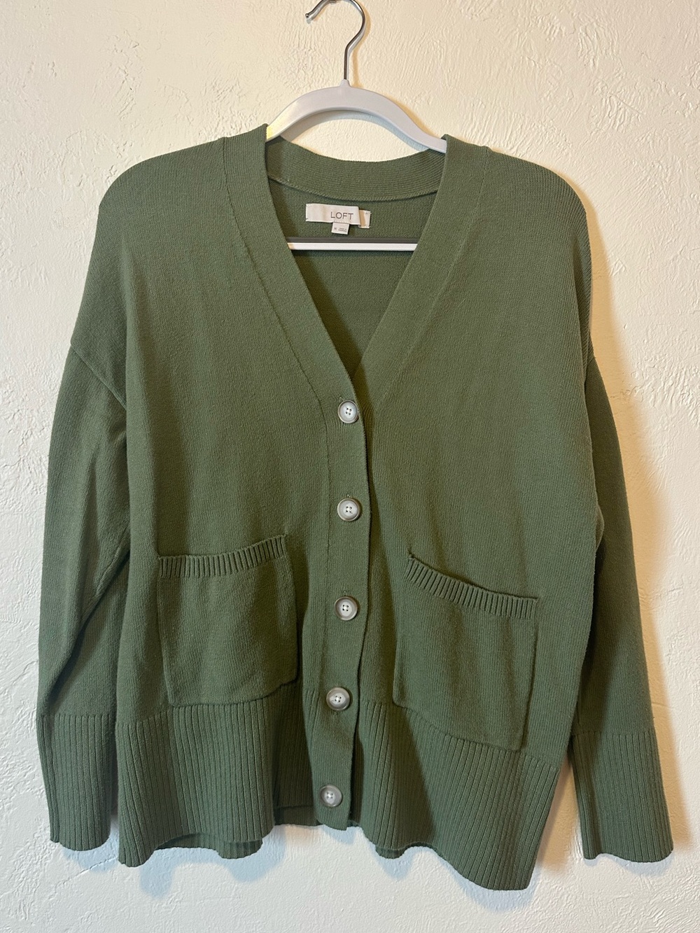 Ann Taylor Loft Green Cardigan